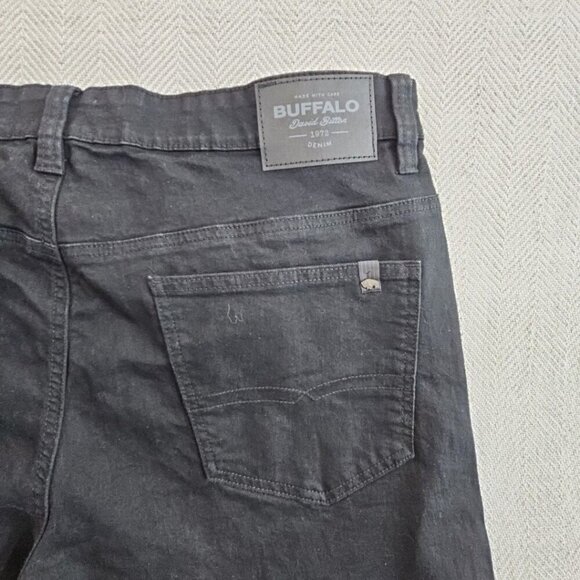 Buffalo David Bitton Ash Jeans Men's Size W34 L32 Black Slim Fit NWT Classic - Picture 8 of 15